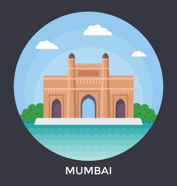 Mumbai, Maharashtra, la India Vector icono — Vector de stock