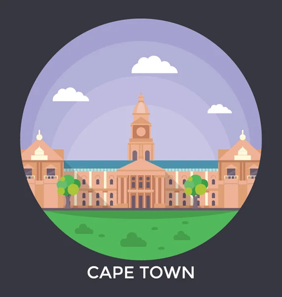 Cape Town, Dél-afrikai Köztársaság Vector Icon — Stock Vector