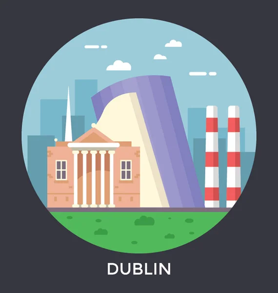 Dublin, Ireland Vector Icon — Stock Vector