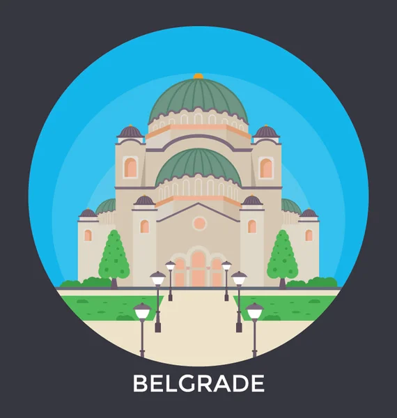 Belgrad, Serbien vektor symbol — Stock vektor