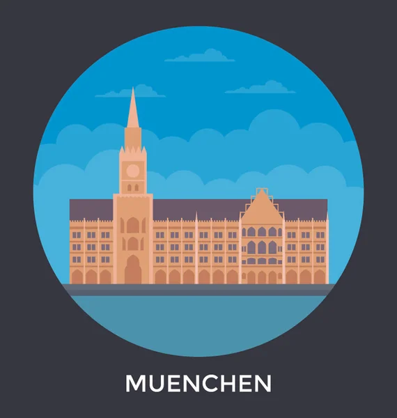 Muenchen, deutschland vektorsymbol — Stockvektor
