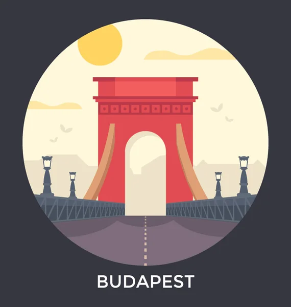 Budapest, Ungern vektor symbol — Stock vektor