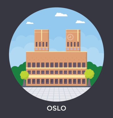  Oslo, Norveç vektör simgesi