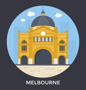  Melbourne, Australia Vector Icon  clipart