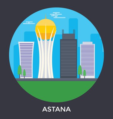  Astana, Kazakistan vektör simgeler  