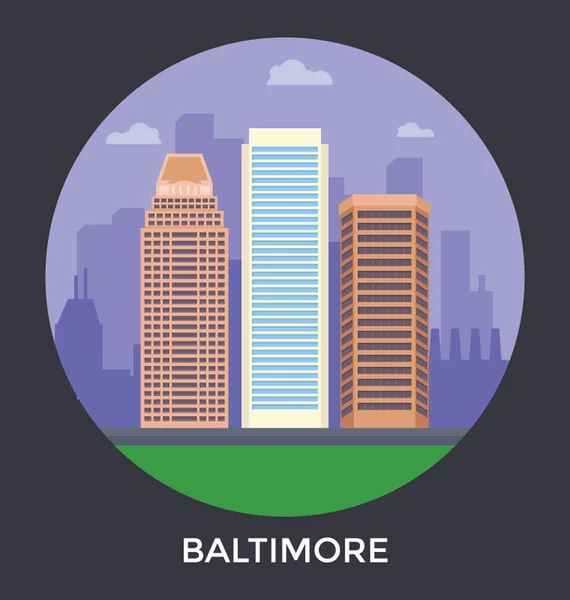 Icône de vecteur de Baltimore, Usa — Image vectorielle