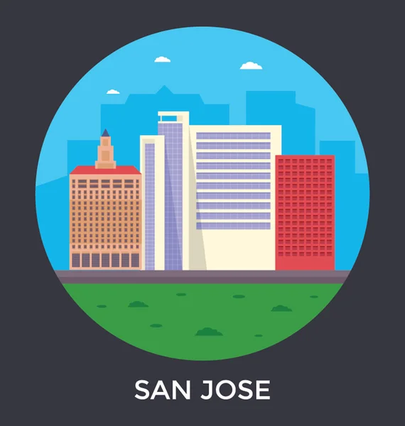 San Jose, Californie Vector Icon — Image vectorielle