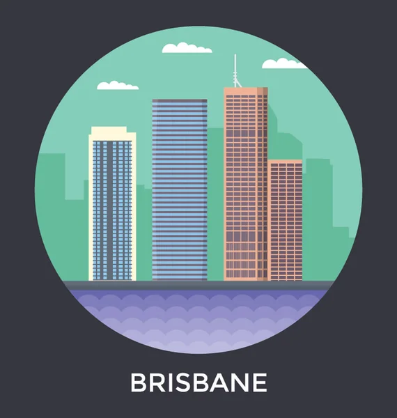 Ícone vetorial de Brisbane — Vetor de Stock