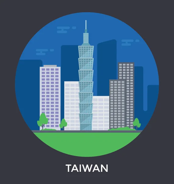 Ícone do vetor de Taiwan — Vetor de Stock