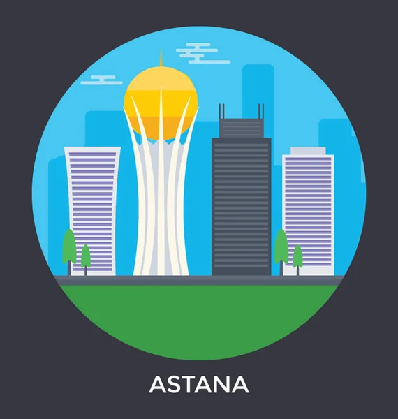 Астана, Казахстан Векторные иконы — стоковый вектор