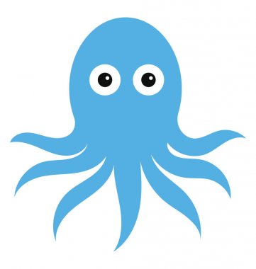  Ahtapot vektör simgesi