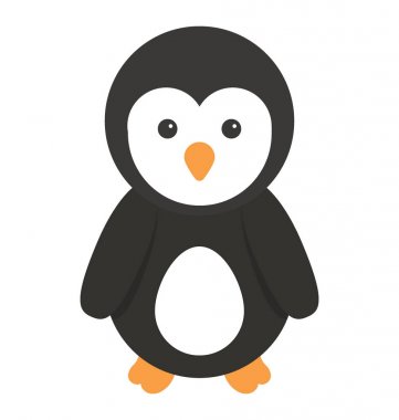  Penguen vektör simgesi