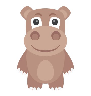  Hippopotamus vektör simgesi