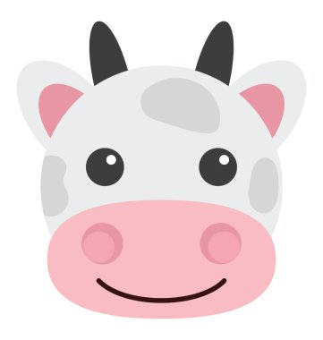  İnek vektör simgesi