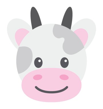  İnek vektör simgesi