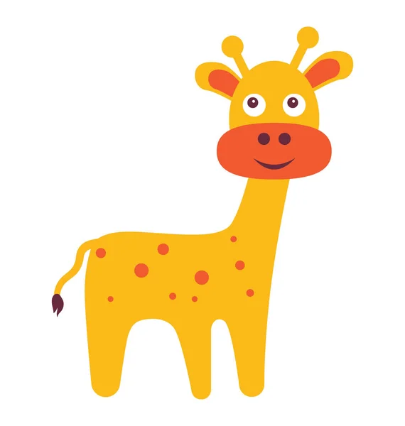 Icono del vector de la jirafa — Archivo Imágenes Vectoriales