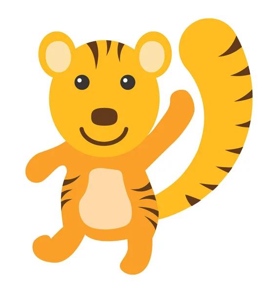 Tigre icono de vector — Vector de stock