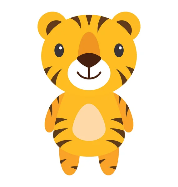 Tigre icono de vector — Archivo Imágenes Vectoriales