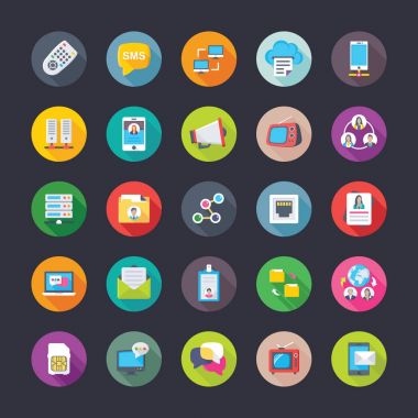 Ağ ve iletişim daire dairesel Icons 4