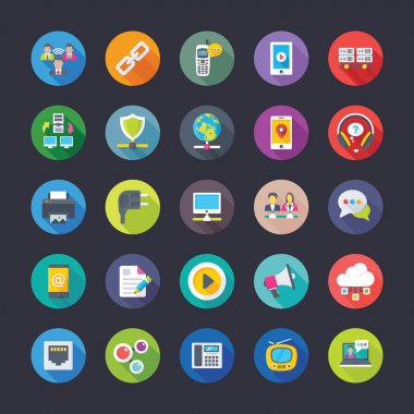 Ağ ve iletişim daire dairesel Icons 7