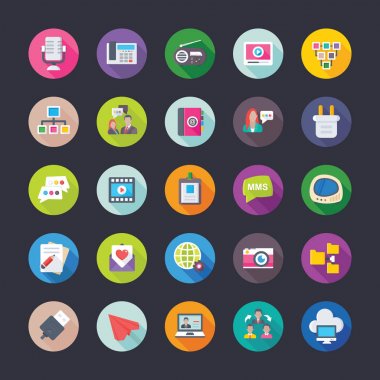 Ağ ve iletişim daire dairesel Icons 12