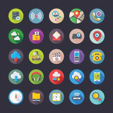 Ağ ve iletişim daire dairesel Icons 11