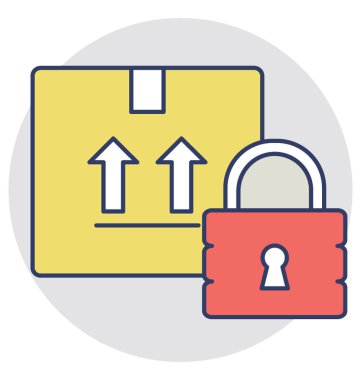  Güvenli paket vektör simgesi