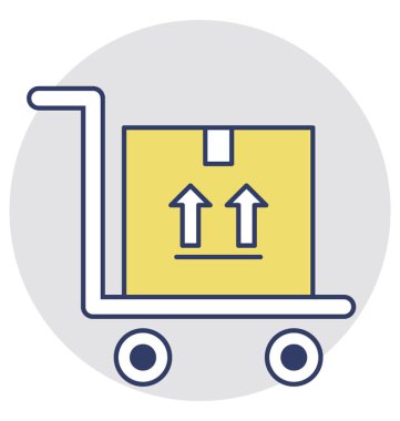  El arabası vektör simgesi