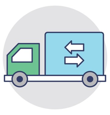  kargo kamyonu vektör simgesi