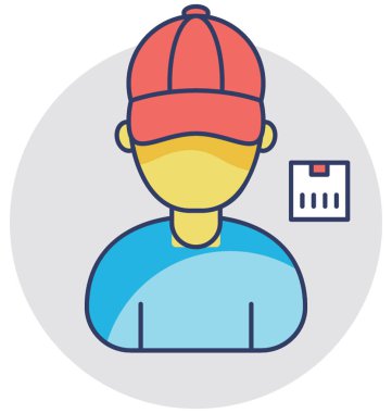  Teslimat çocuk vektör simgesi