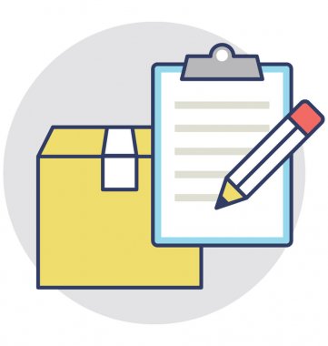  Teslim raporu vektör simgesi