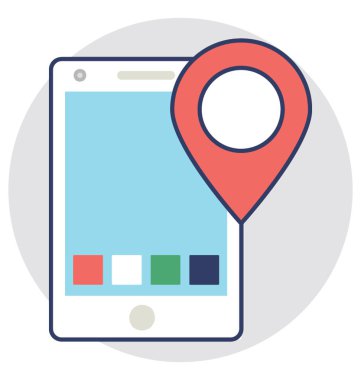  Mobil Gps vektör simgesi