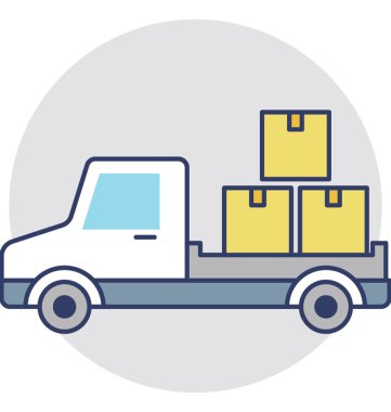  kargo kamyonu vektör simgesi