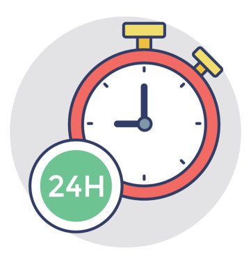  Zamanında hizmet vektör simgesi