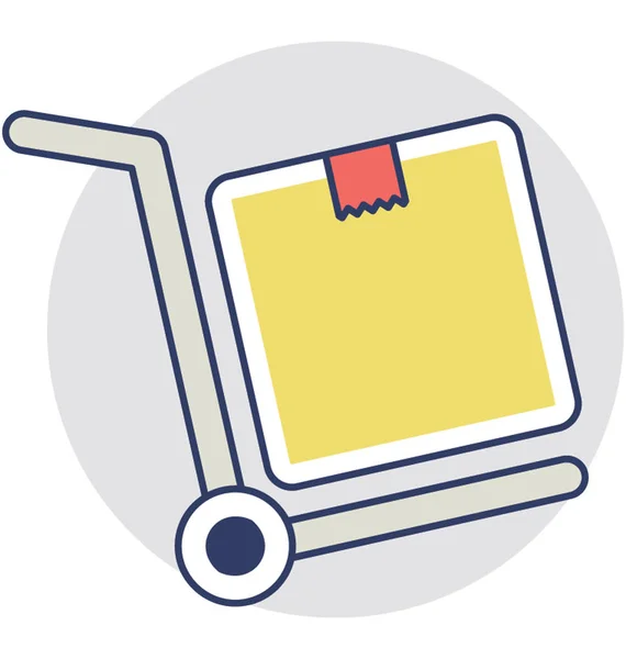 Hand Trolley Vector Icon — Stock Vector