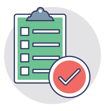  Denetim listesi vektör simgesi 