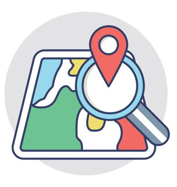  Arama konumu vektör simgesi