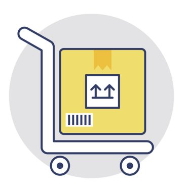  El arabası vektör simgesi