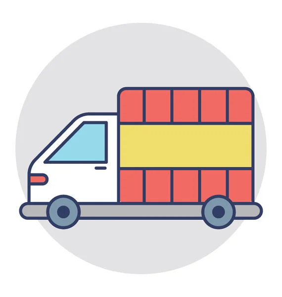 Ícone de vetor de caminhão de coleta — Vetor de Stock