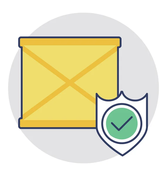 Secured Delivery Vector Icon — Stock Vector