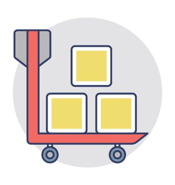  El arabası vektör simgesi