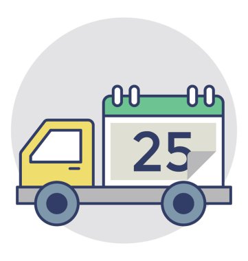  Teslim programı vektör simgesi