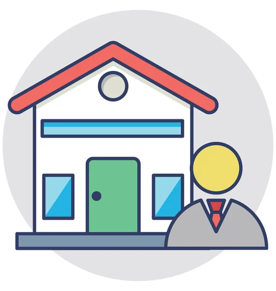 Property Agent Vektor Icon — Stockvektor