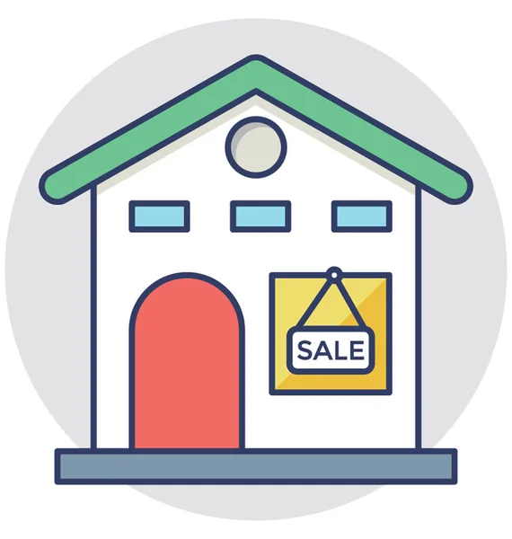 Dom/mieszkanie sprzedaż wektor ikona — Wektor stockowy