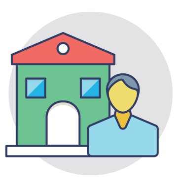  Emlakçı vektör simgesi