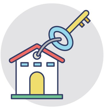  Anahtarlık vektör simgesi