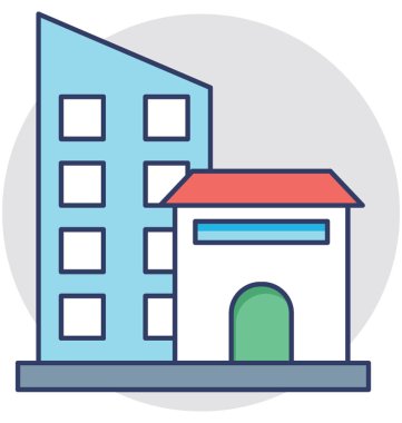  ev ve ofis vektör simgesi