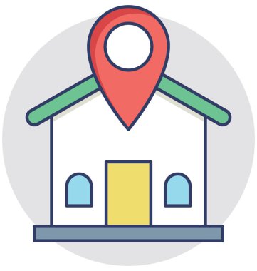  Ev konumu vektör simgesi