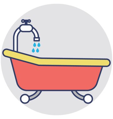  Küvet vektör simgesi