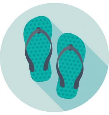  flip flops vektör simgesi